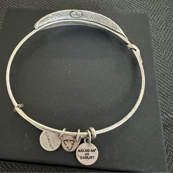 Alex and Ani Silver Feather Bangle Bracelet - Picture 3 of 3